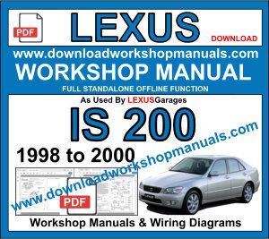 Lexus IS 200 1998 to 2000 workshop manual download